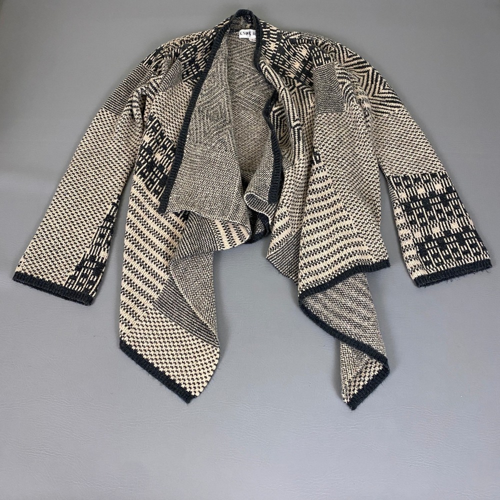 Knox Rose Cardigan Women's Size Medium Open Geometric Southwestern Sweater